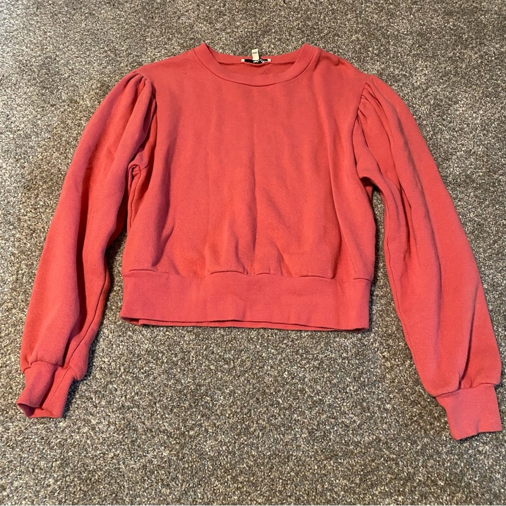 Express pink crop sweatshirt size small